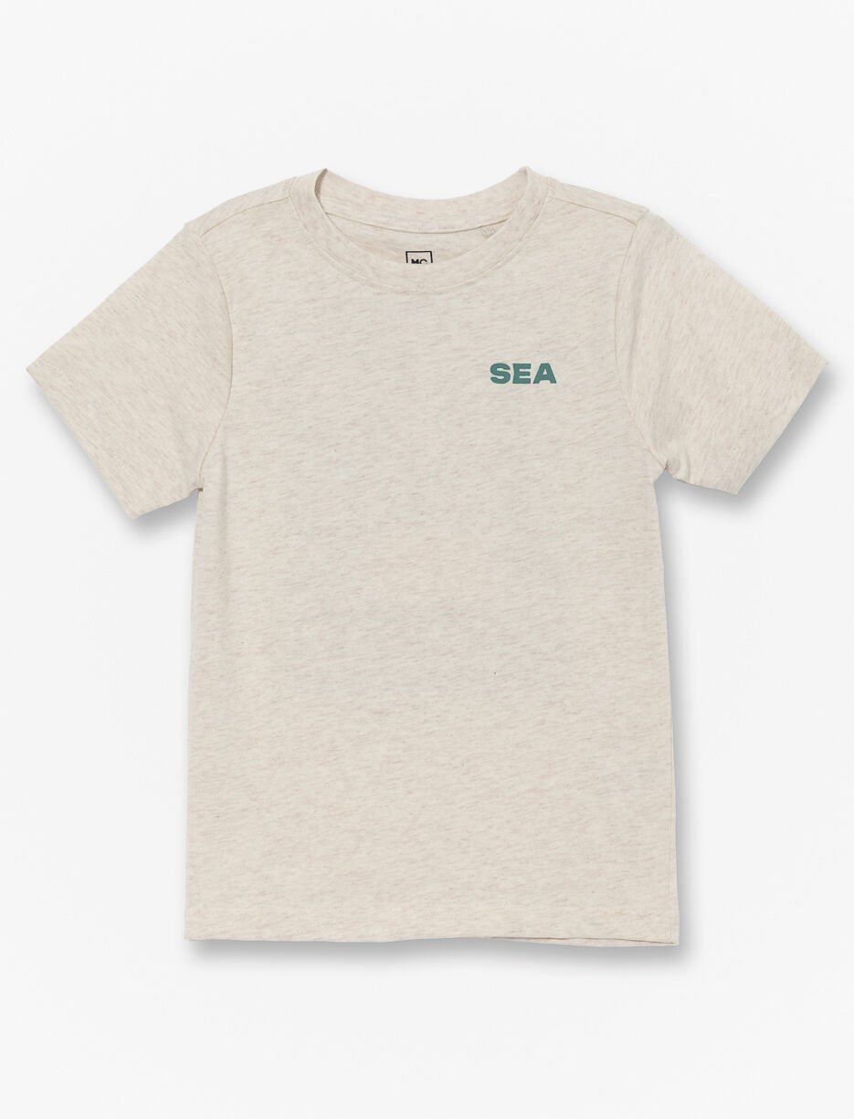 T-shirt imprimé au dos à col rond - petit garçon