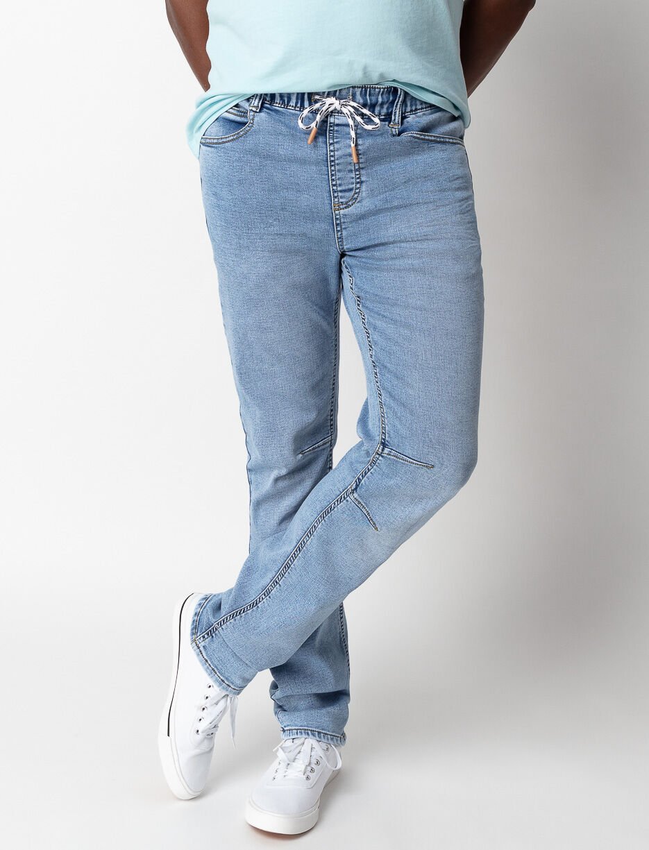 Super Stretch Elastic-waist Jeans