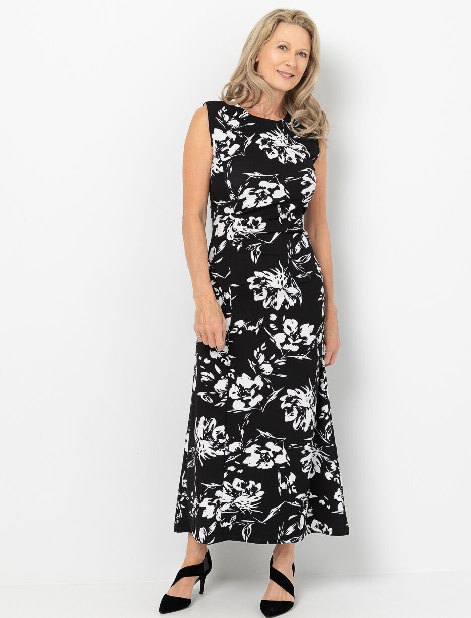 Robe fleurie froncée à la taille Robe fleurie froncée à la taille