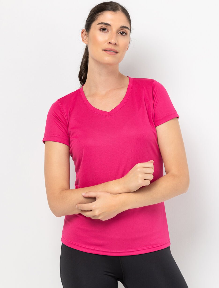 T-shirt de sport à col en V