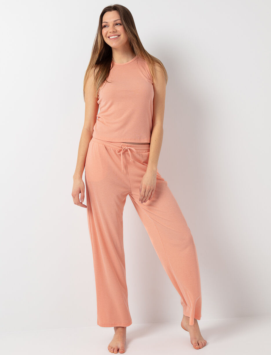 Pantalon de pyjama côtelé