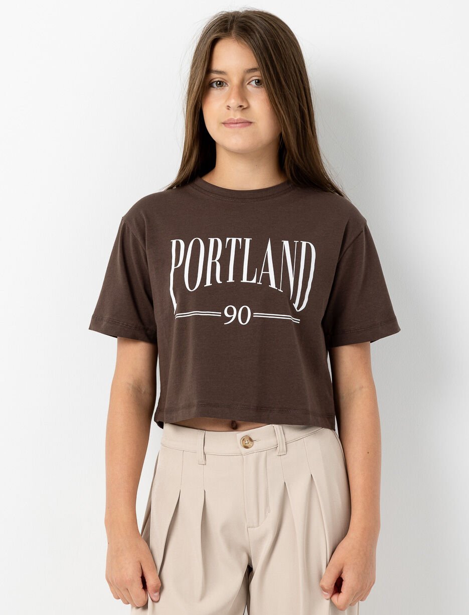 Printed Cropped T-shirt