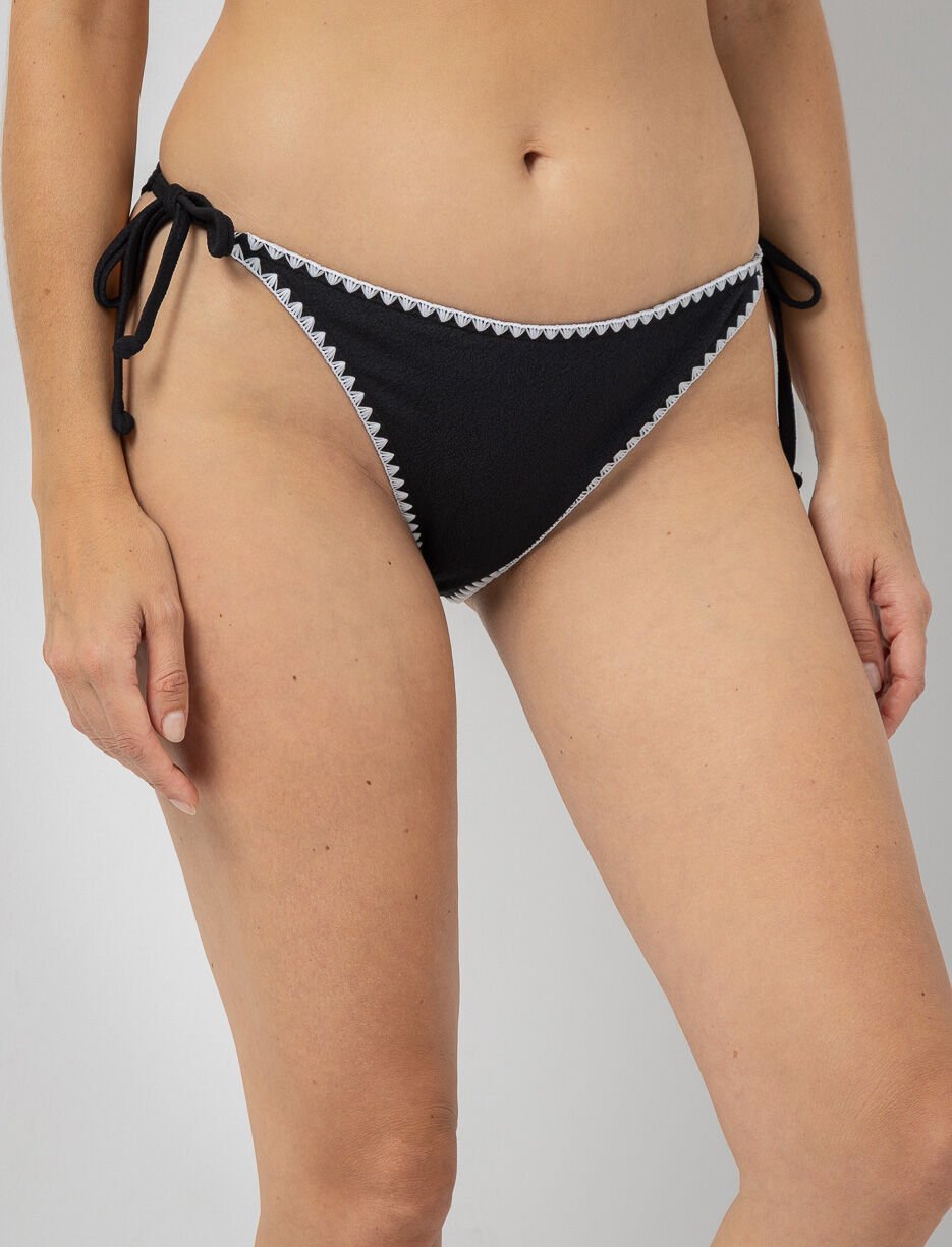 Bikini Bottom with Ties and Embroidery - COMING SOON