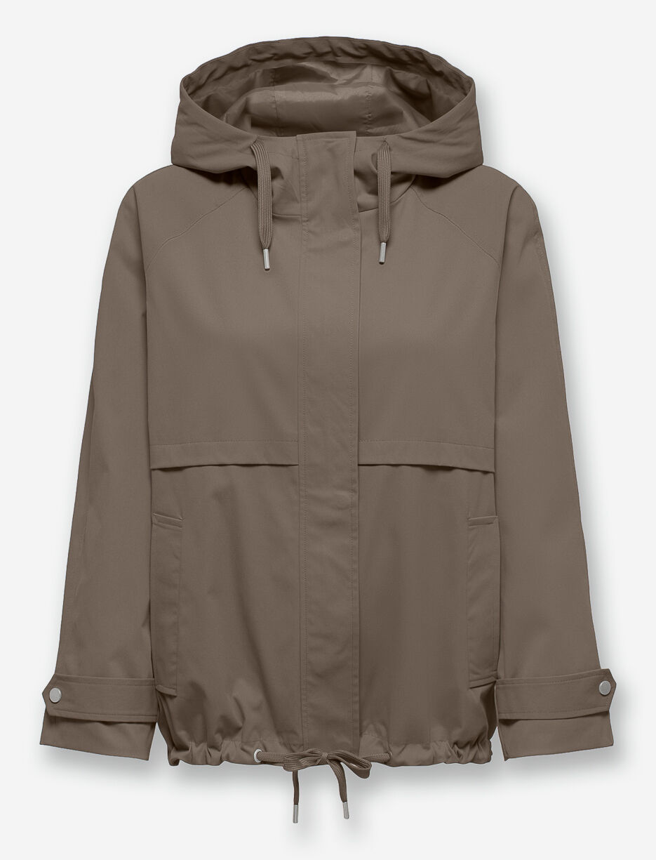 Hooded Jacket with Drawstring