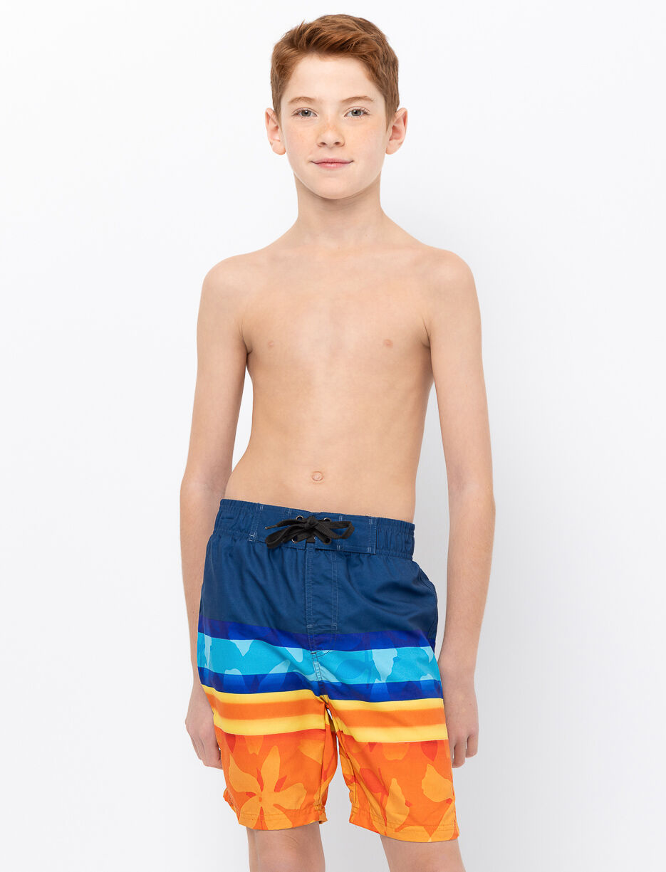 Boardshort imprimé à taille élastique