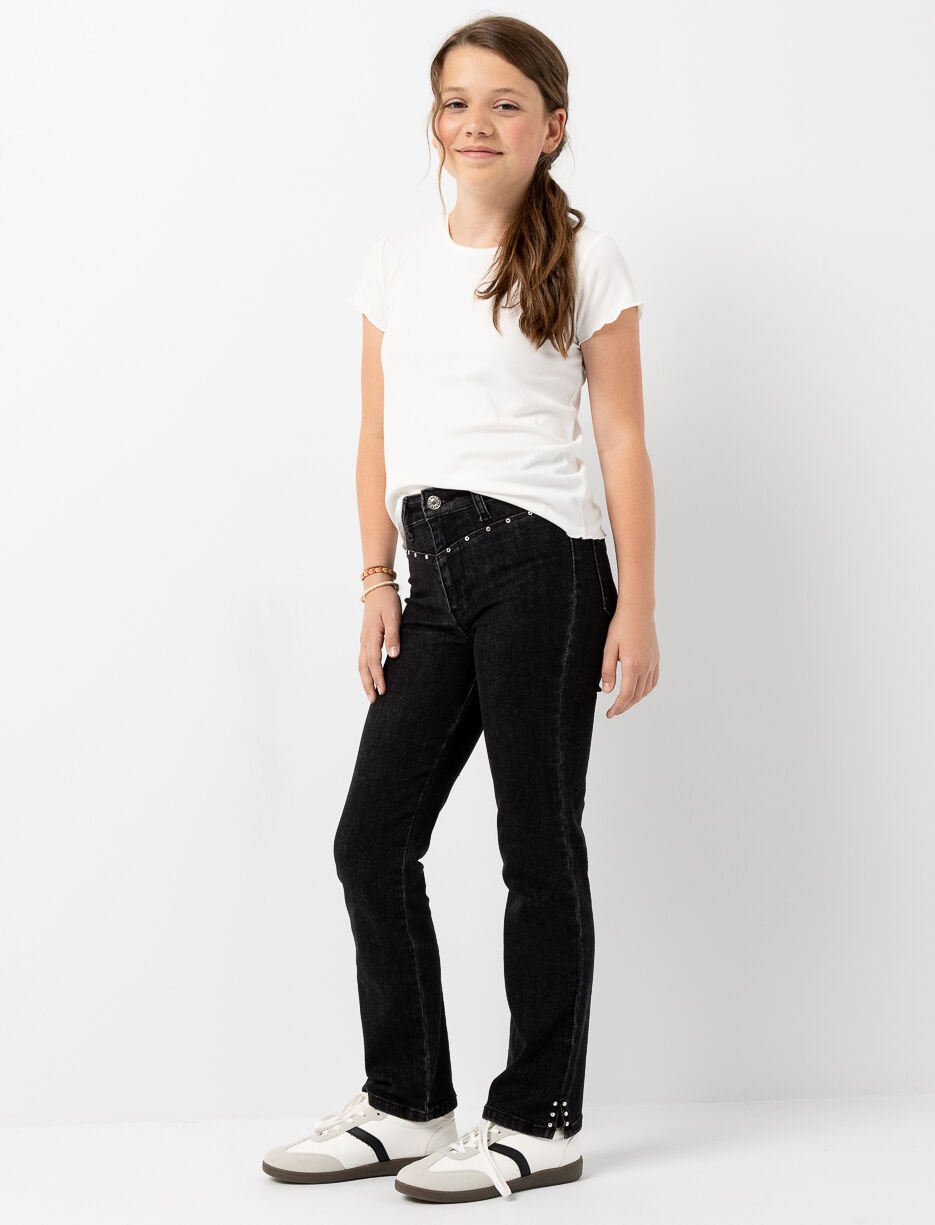 Jean droit avec strass