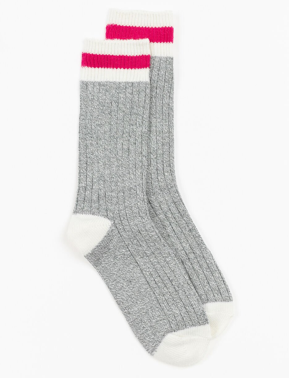 Chaussettes à rayures contrastantes