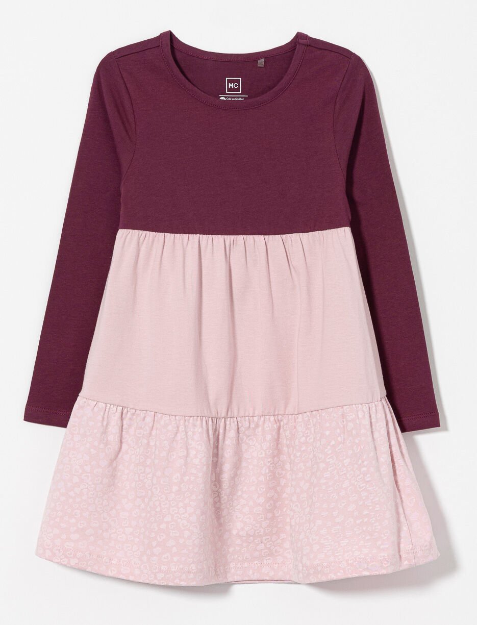 Robe étagée imprimée - petite fille Robe étagée imprimée - petite fille