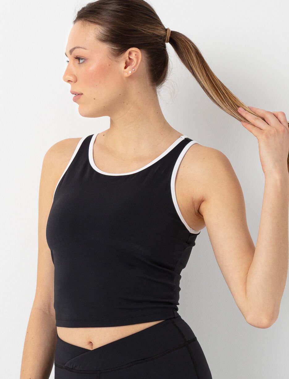 Cropped Sports Tank Top