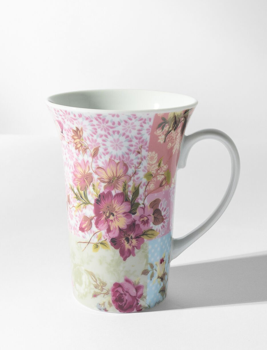 Floral Quilt Pattern Porcelain Mug
