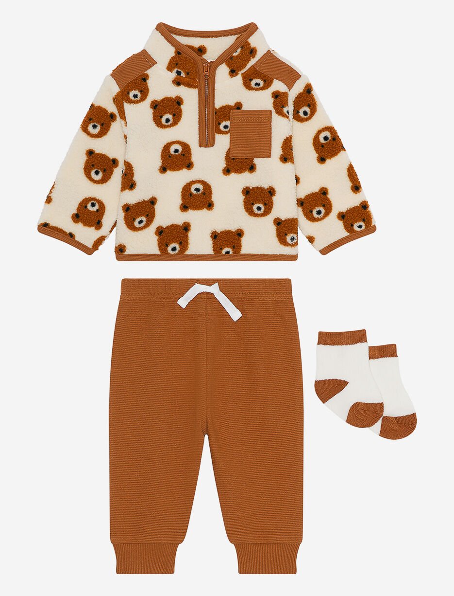 Ens. 2 pièces chandail sherpa et pantalon