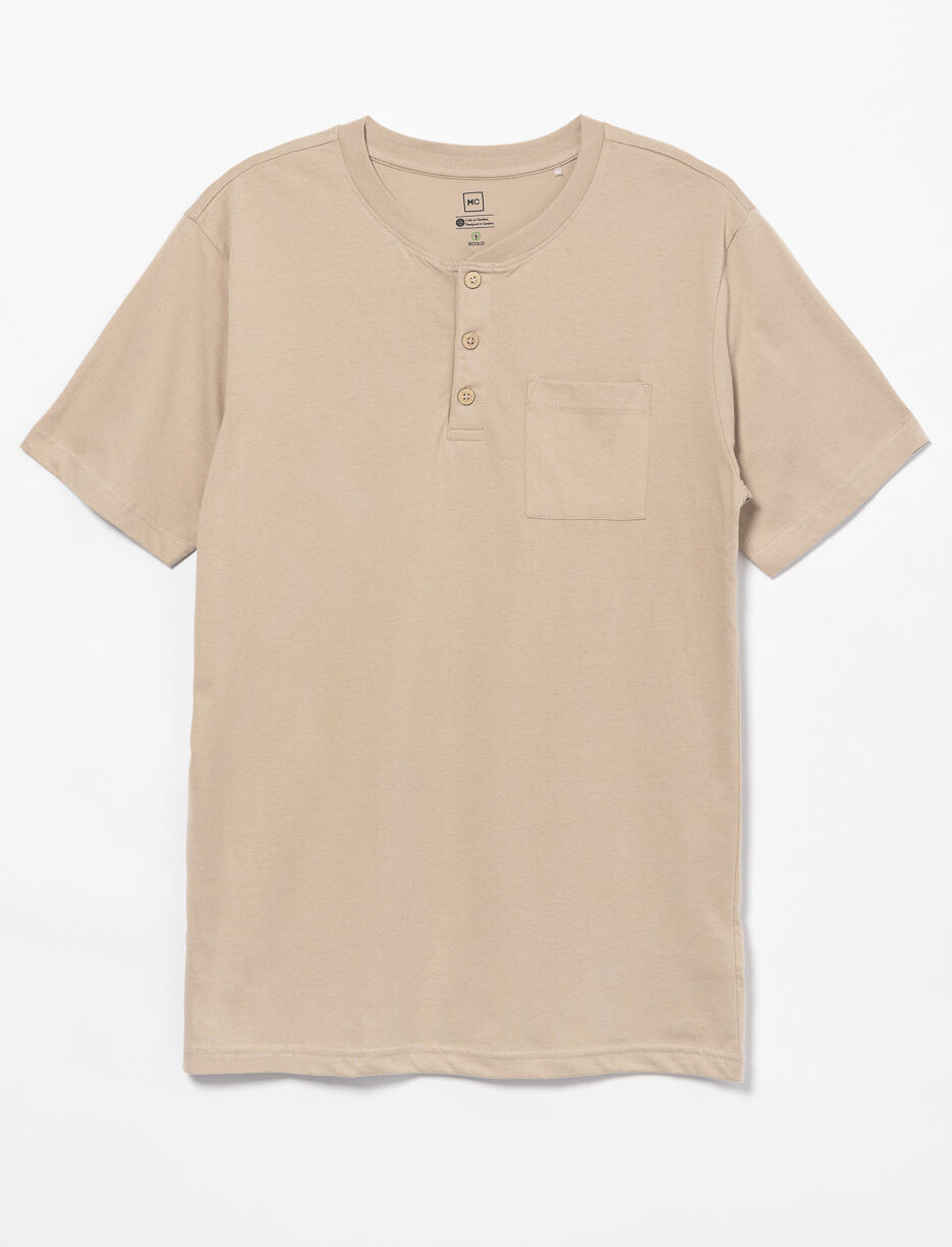 Henley T-shirt with Chest Pocket