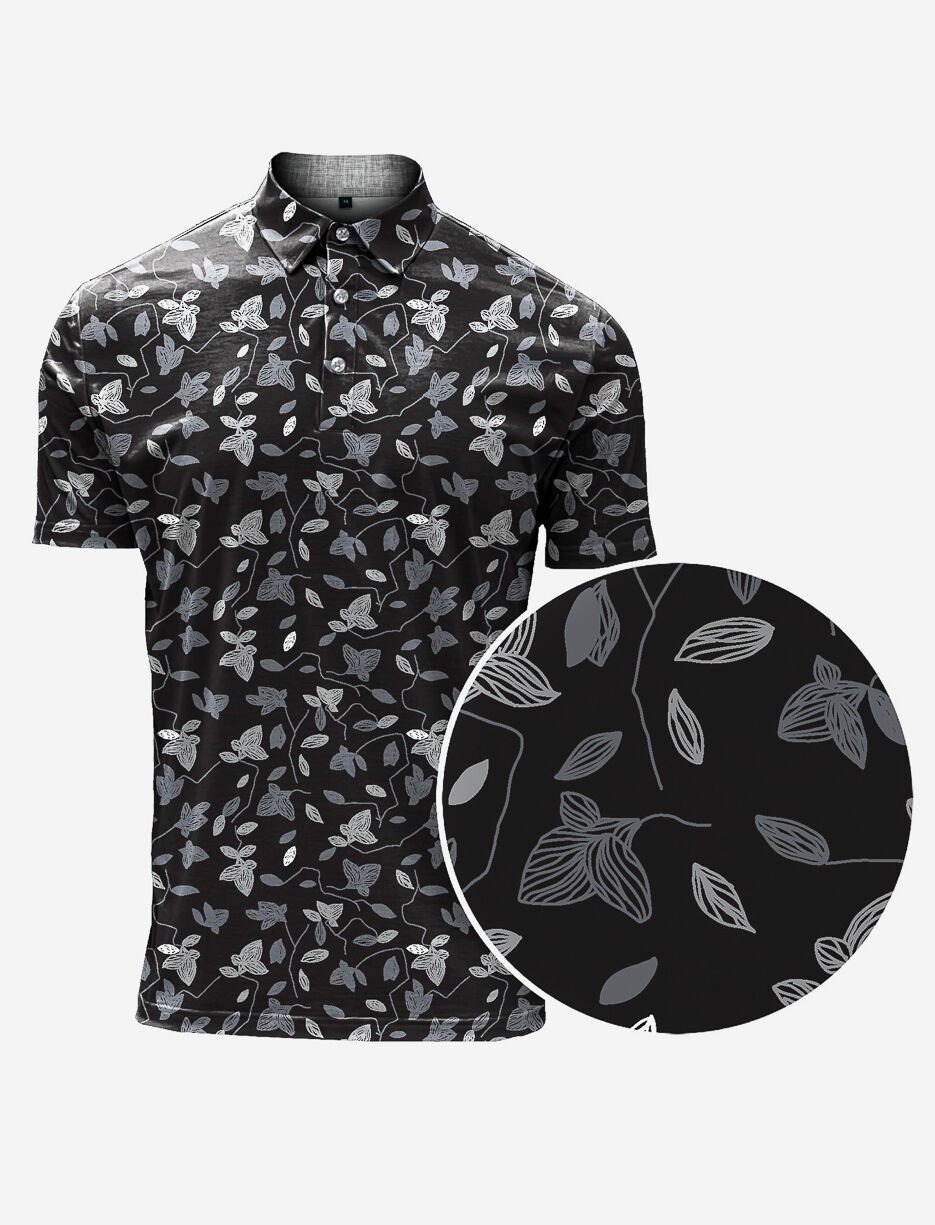 Polo extensible &agrave; motif feuilles