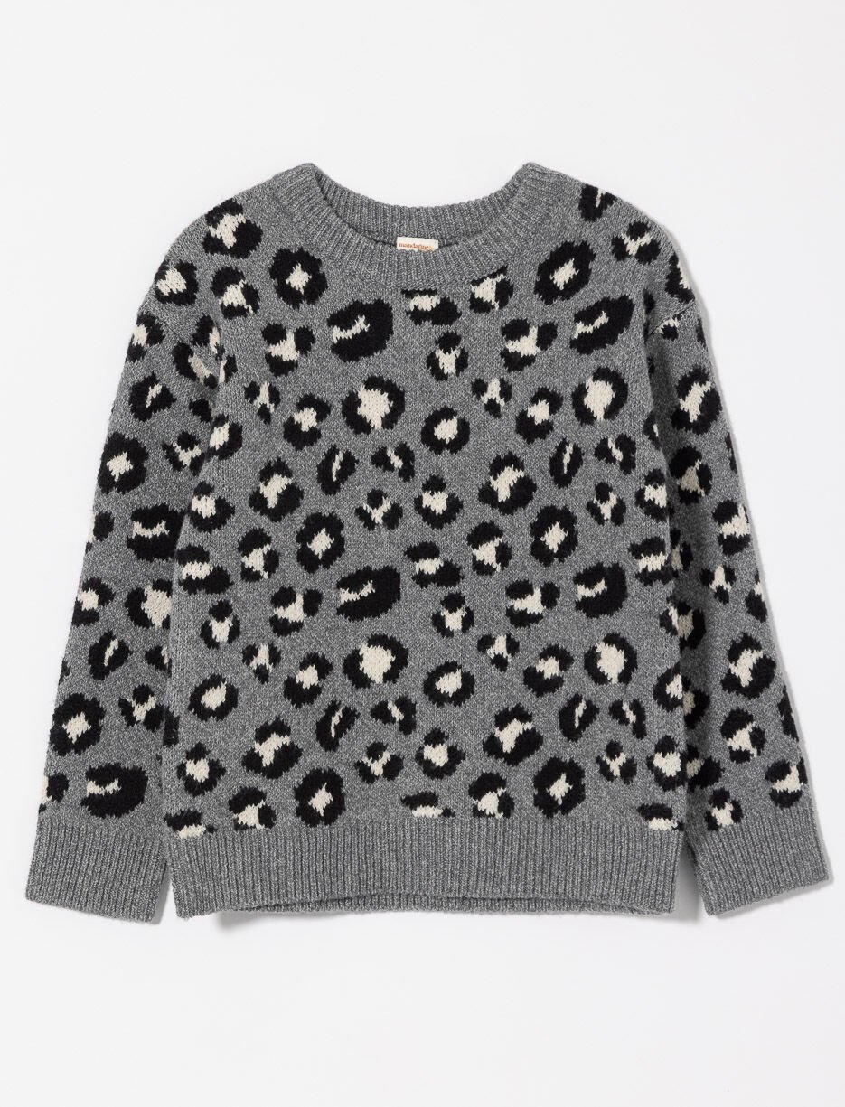 Leopard Print Knit Sweater

 - Little Girl