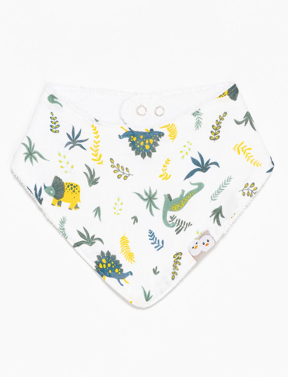 Bavoir en mousseline à motifs