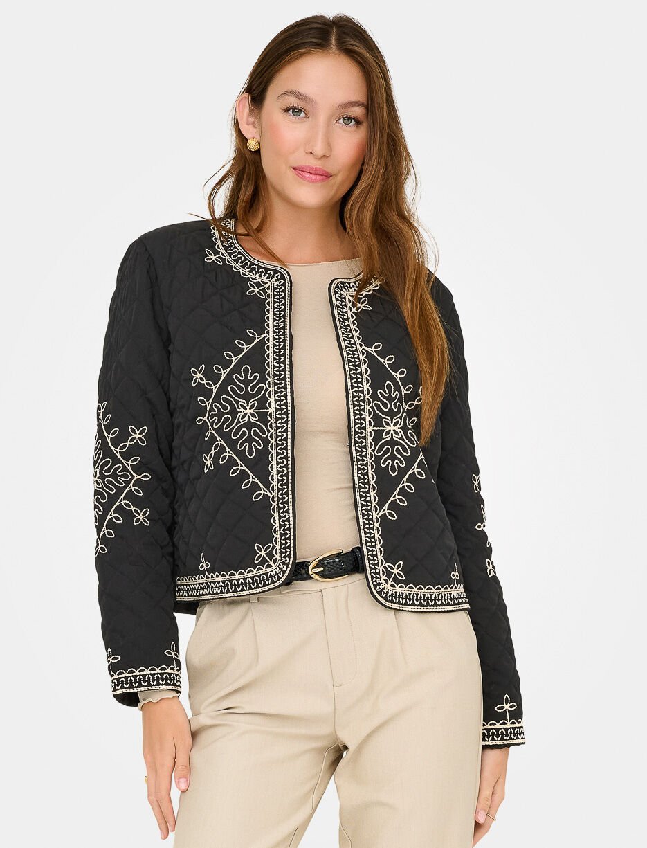 Veste matelassée à broderies