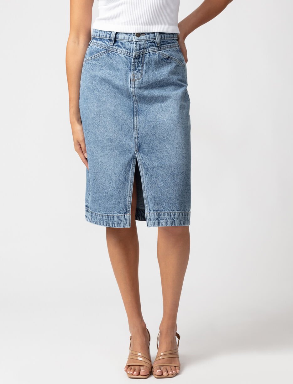 Jupe en denim à fente