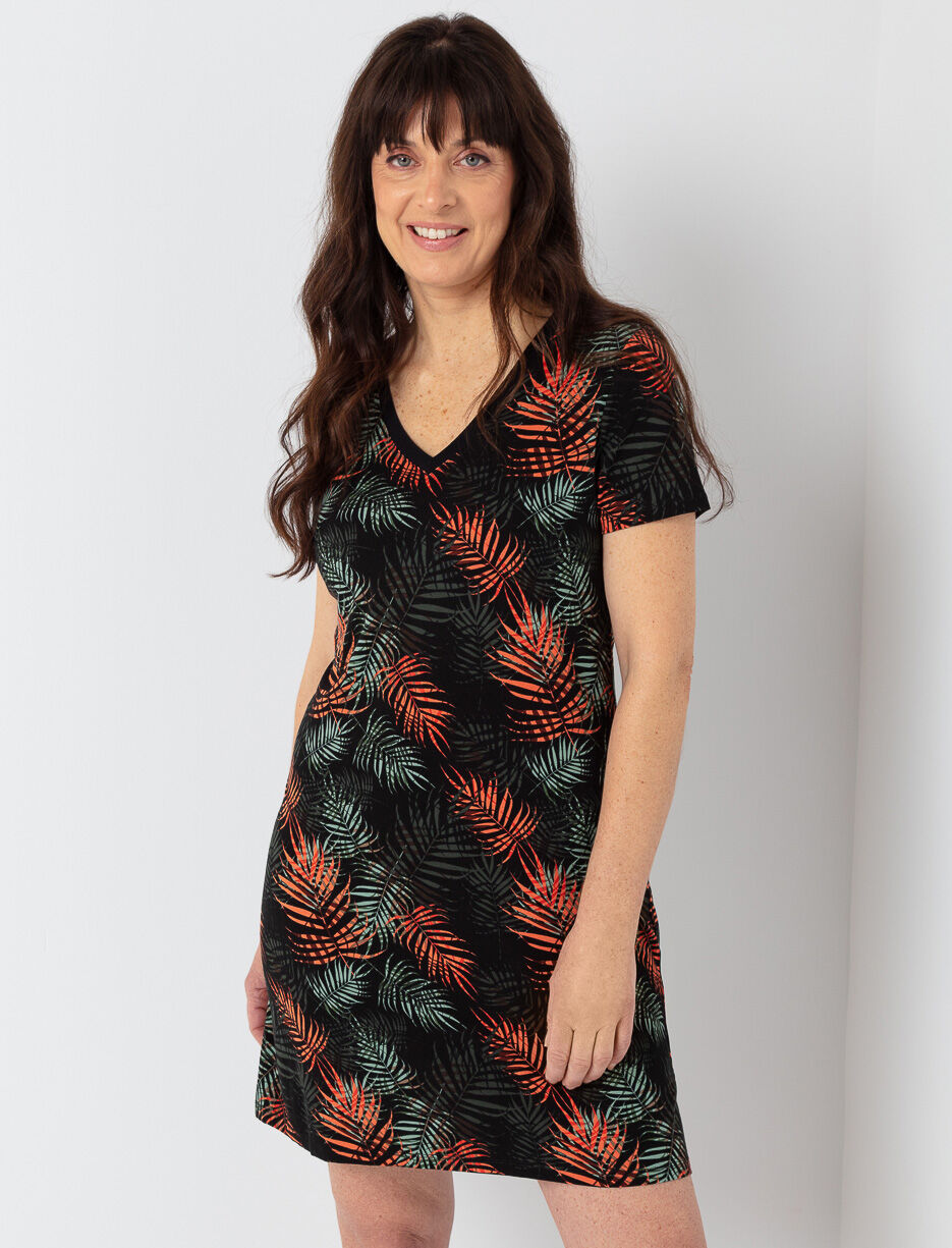 Robe imprimée à col en V