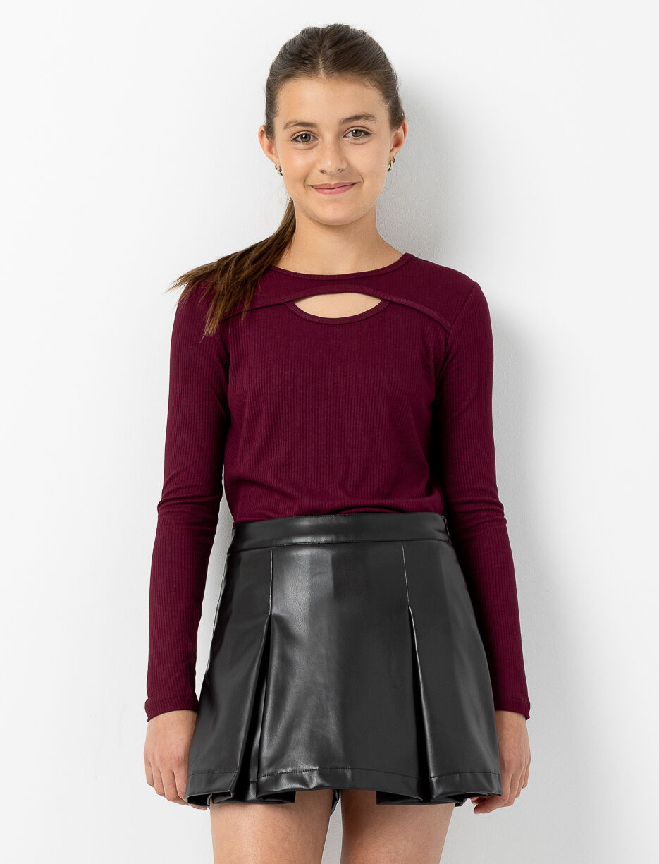 T-shirt ajusté côtelé