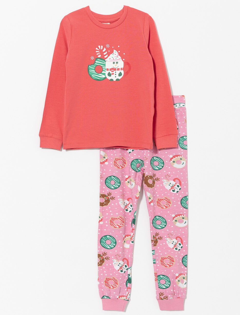 Christmas Print 2-piece PJ Set - Little Girl