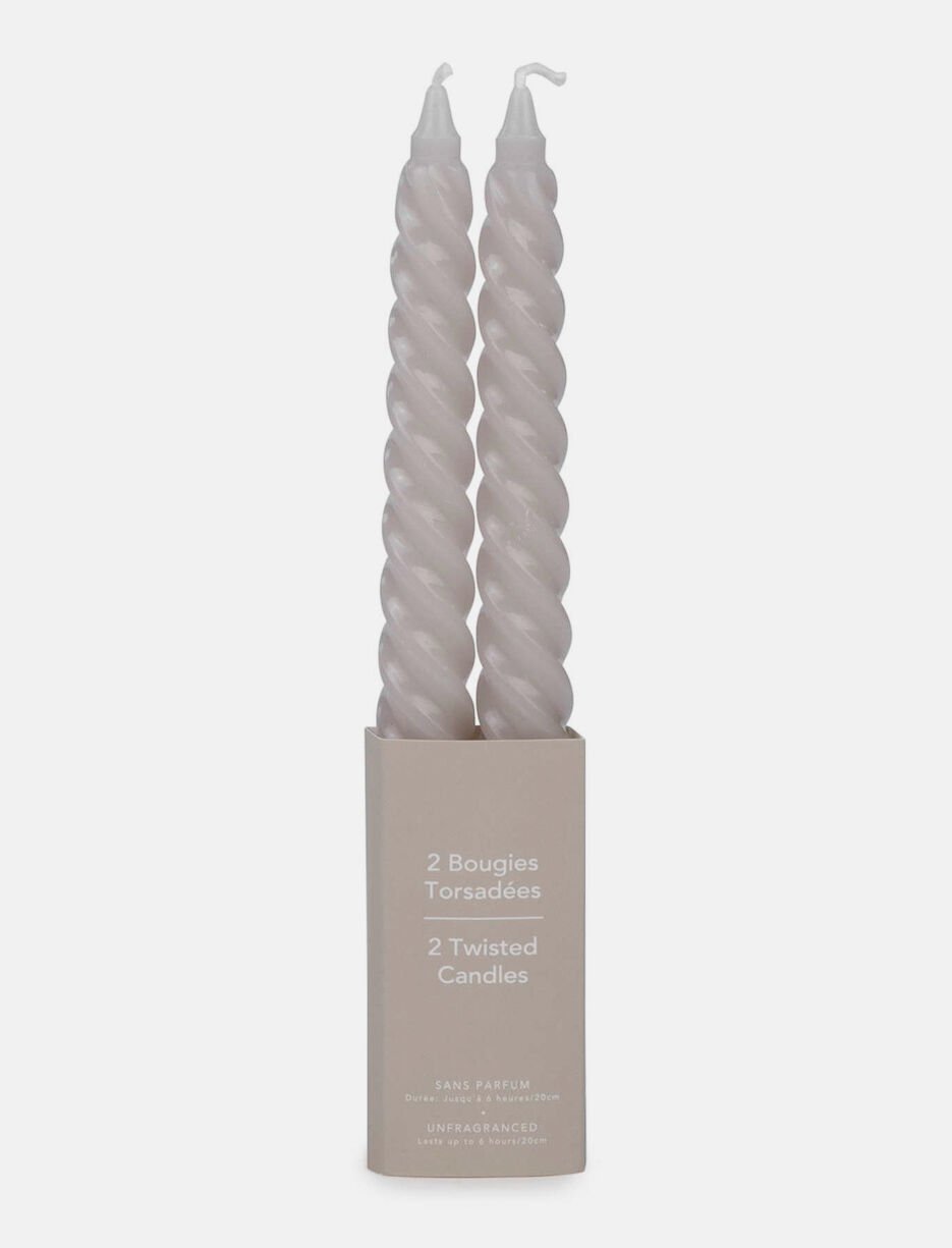 Ensemble de 2 chandelles torsadées