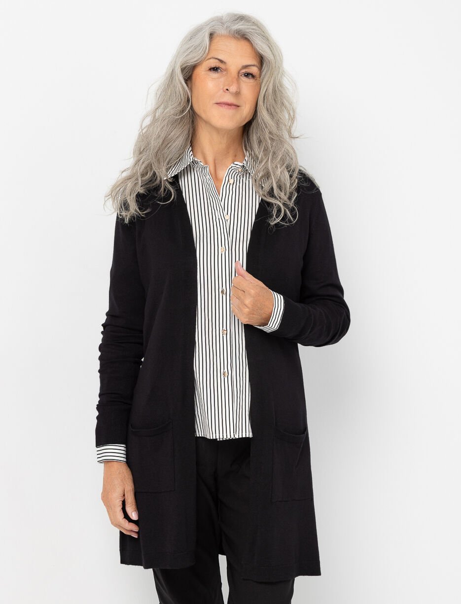 Cardigan ouvert avec poche