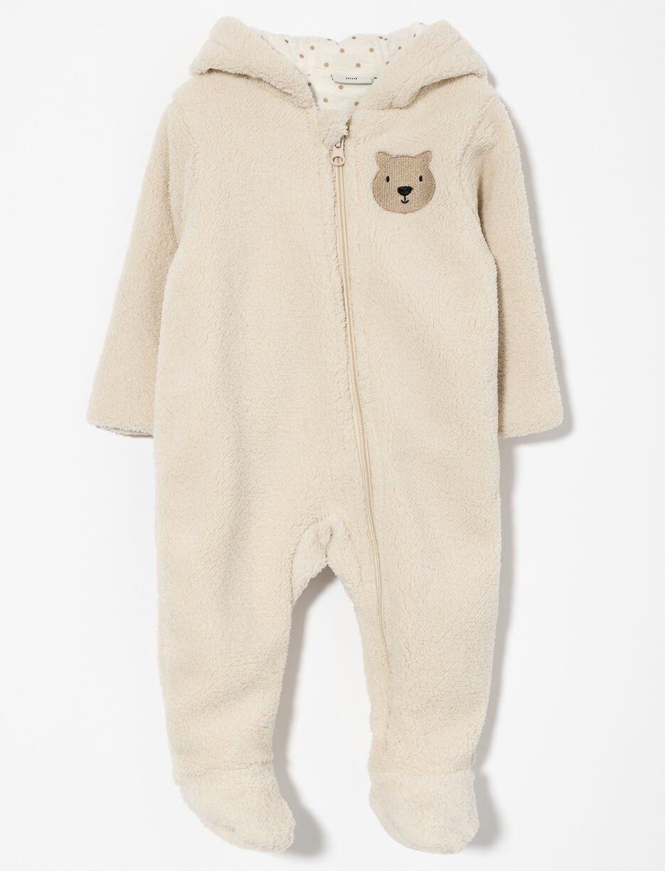 Sherpa 1-piece with Ears - Baby Girl