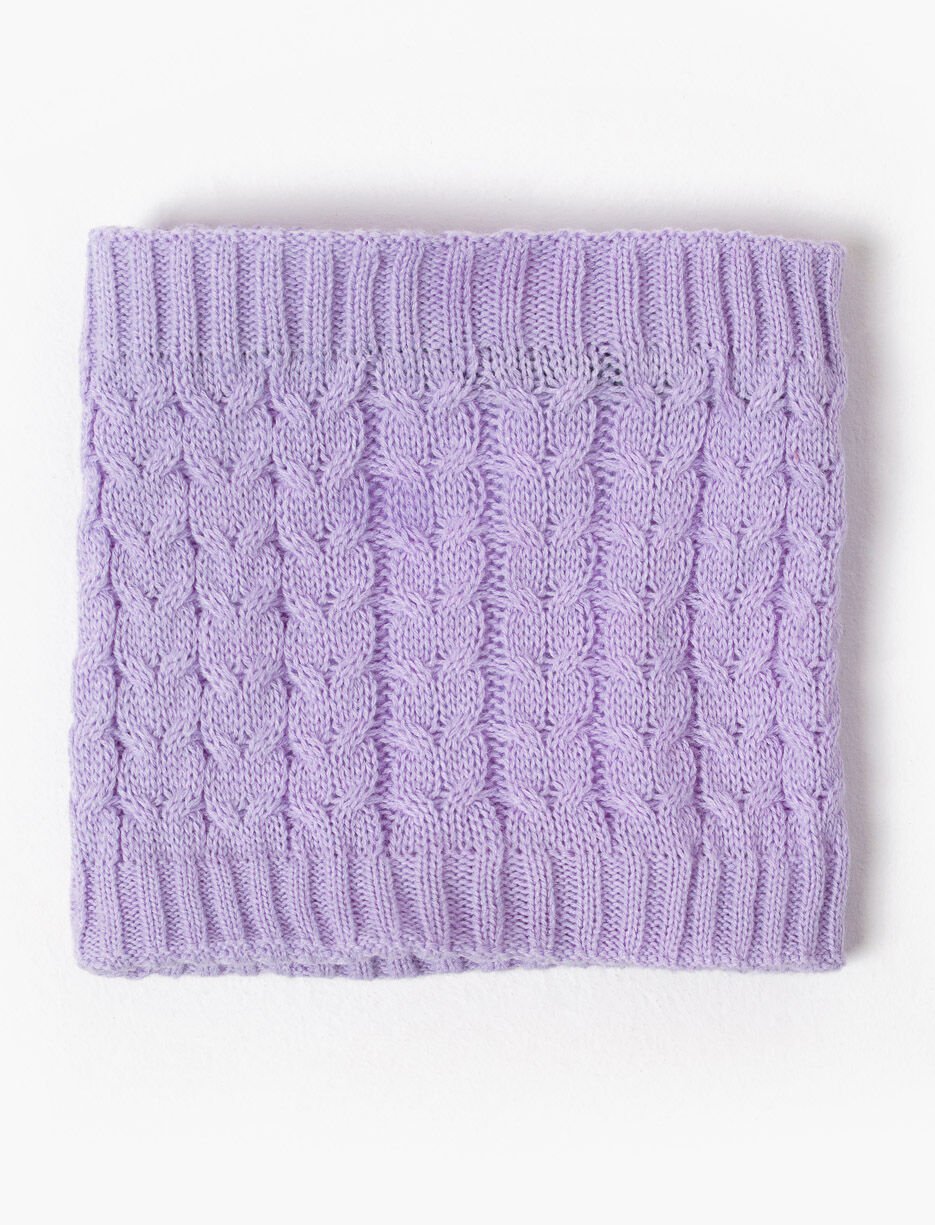 Cache-cou en tricot côtelé - petite fille
