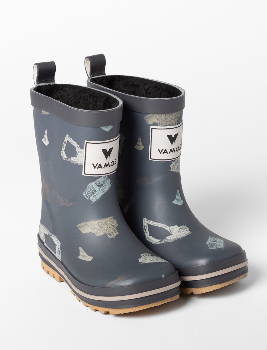 Truck Lined Rain Boots - Little Boy