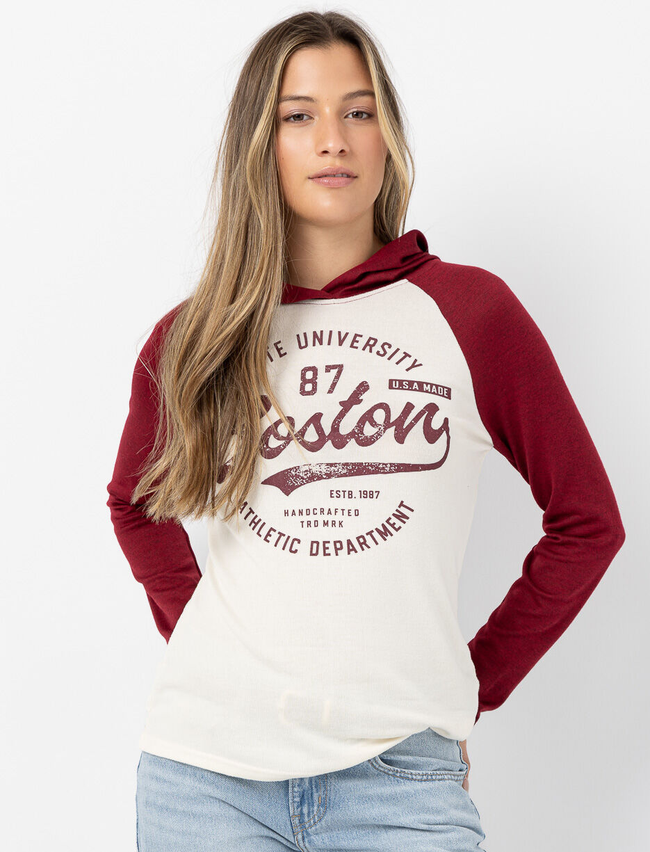 Chandail &agrave; capuchon imprim&eacute;