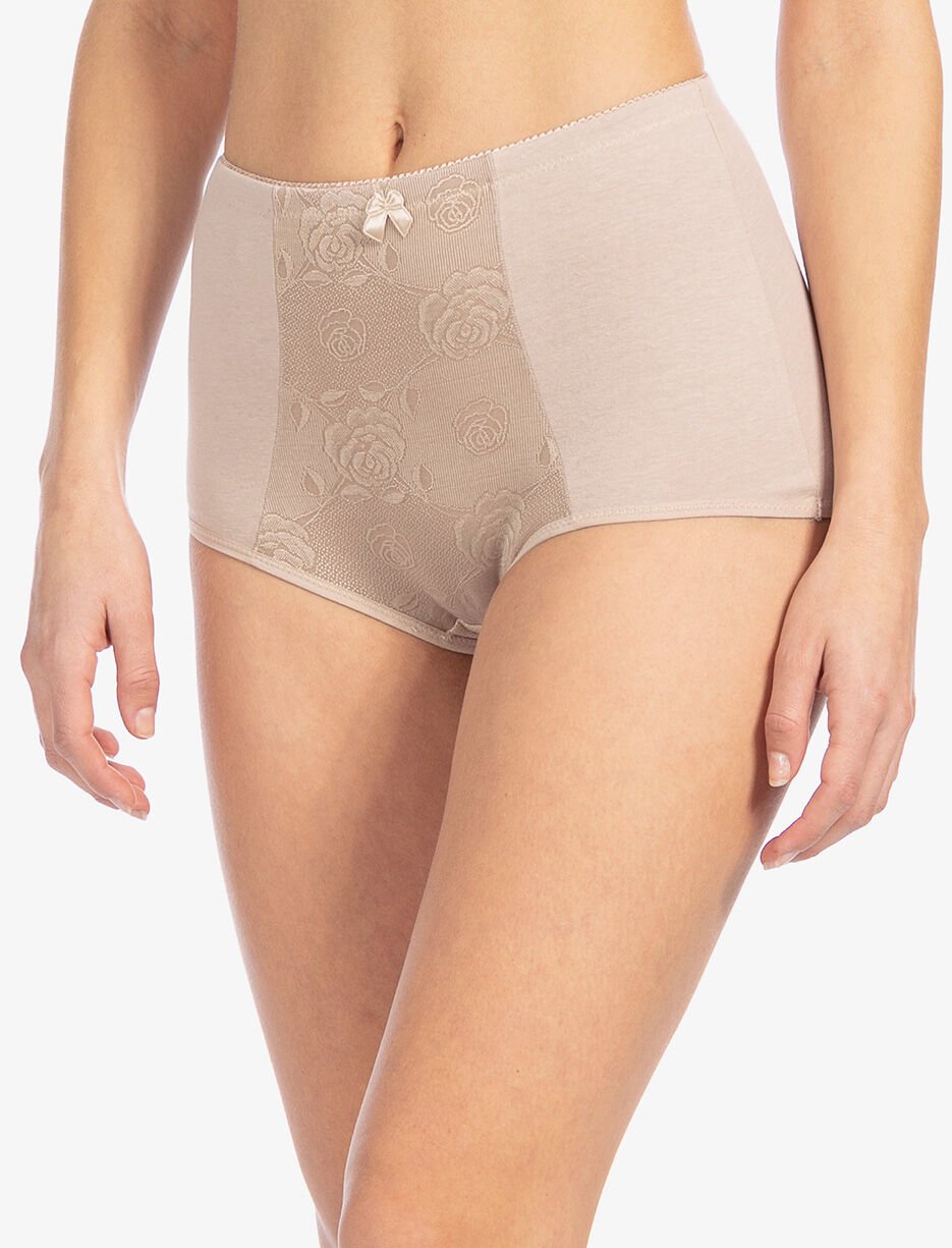 Culotte taille haute à fleurs