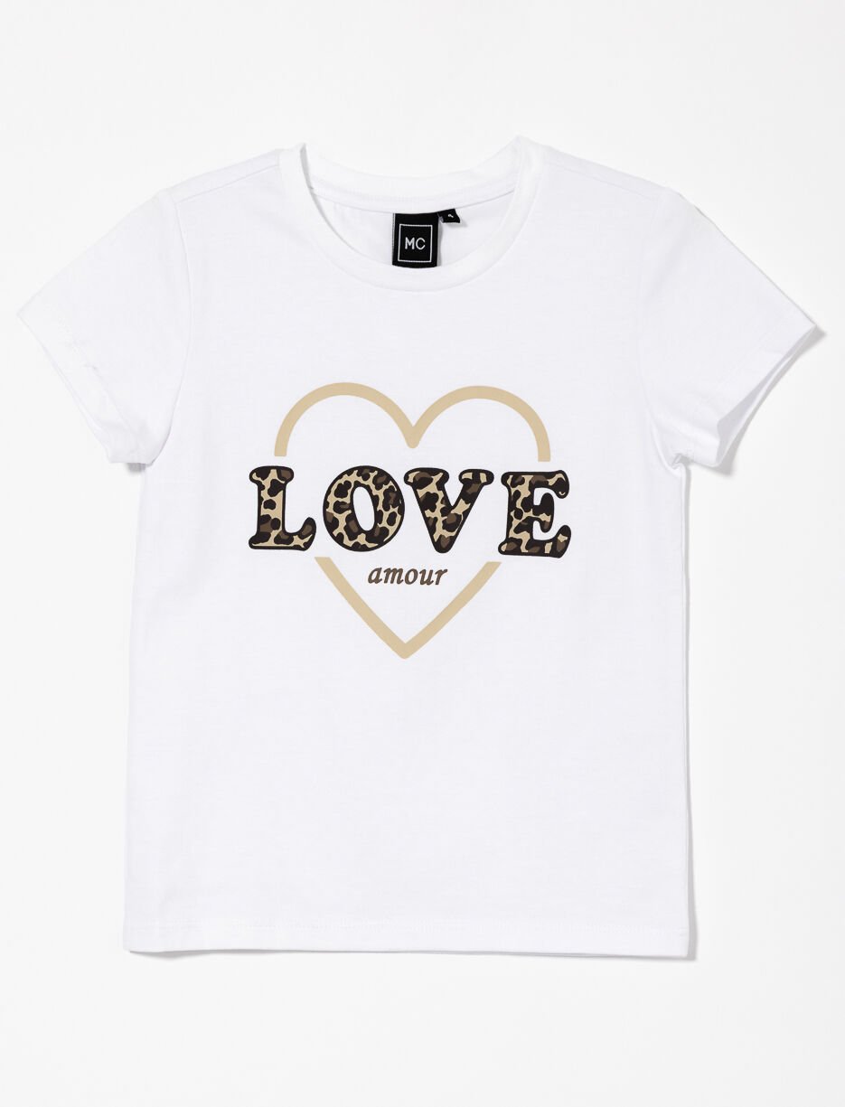 Printed Crew-neck T-shirt - Little Girl