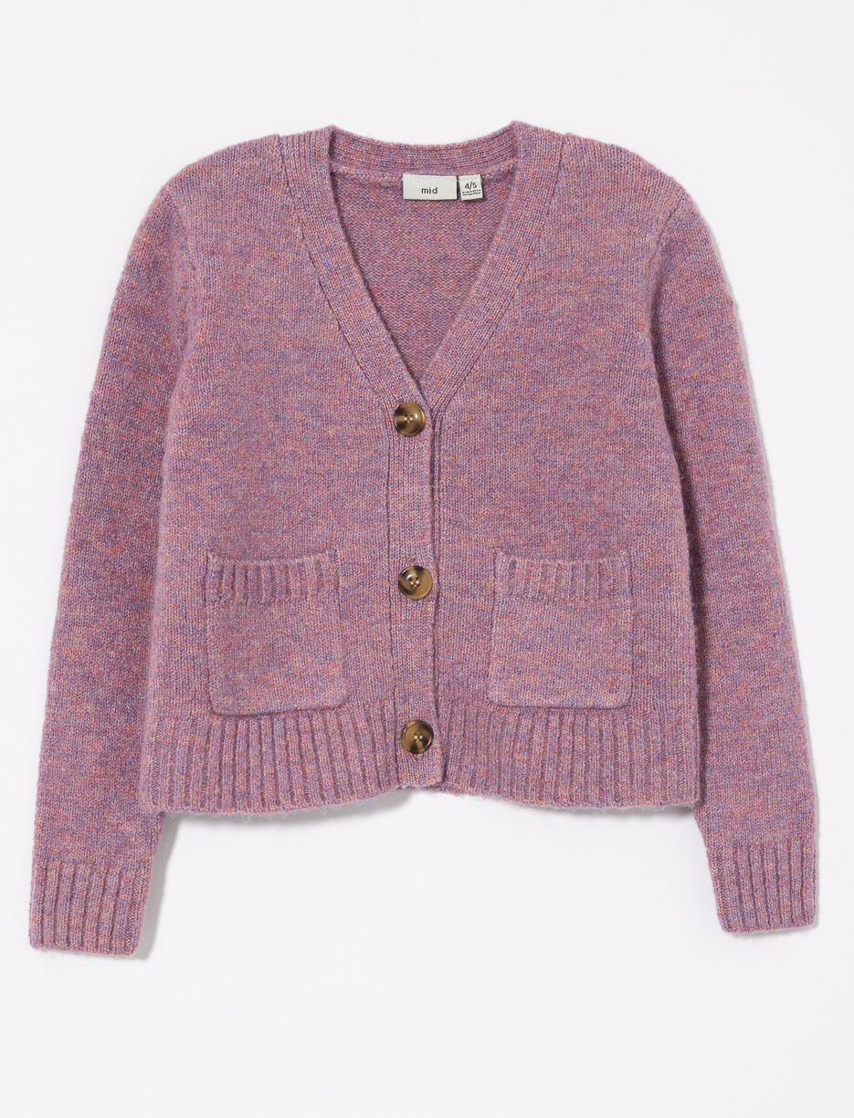 Cardigan décontracté en tricot - petite fille