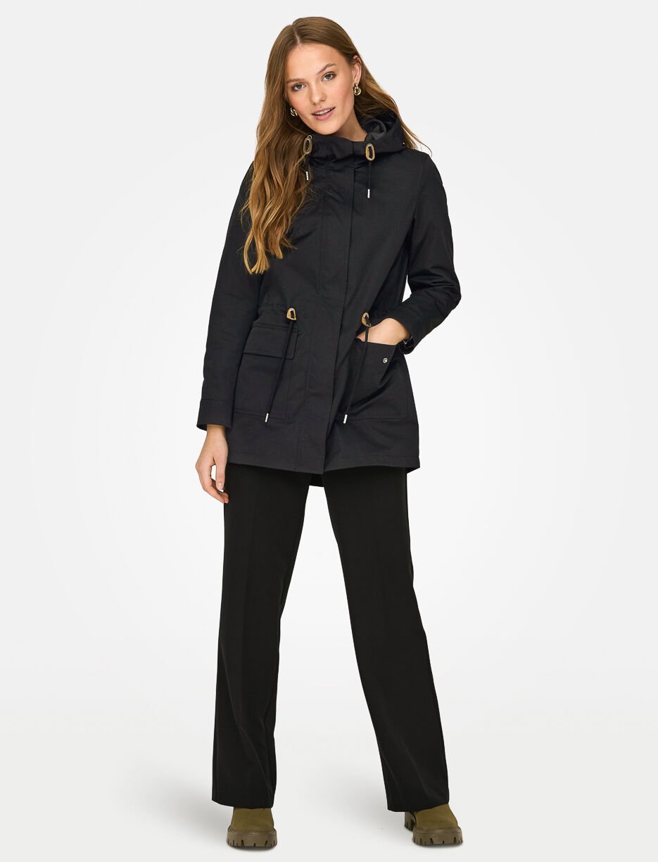 Manteau mi-saison &agrave; cordons ajustables