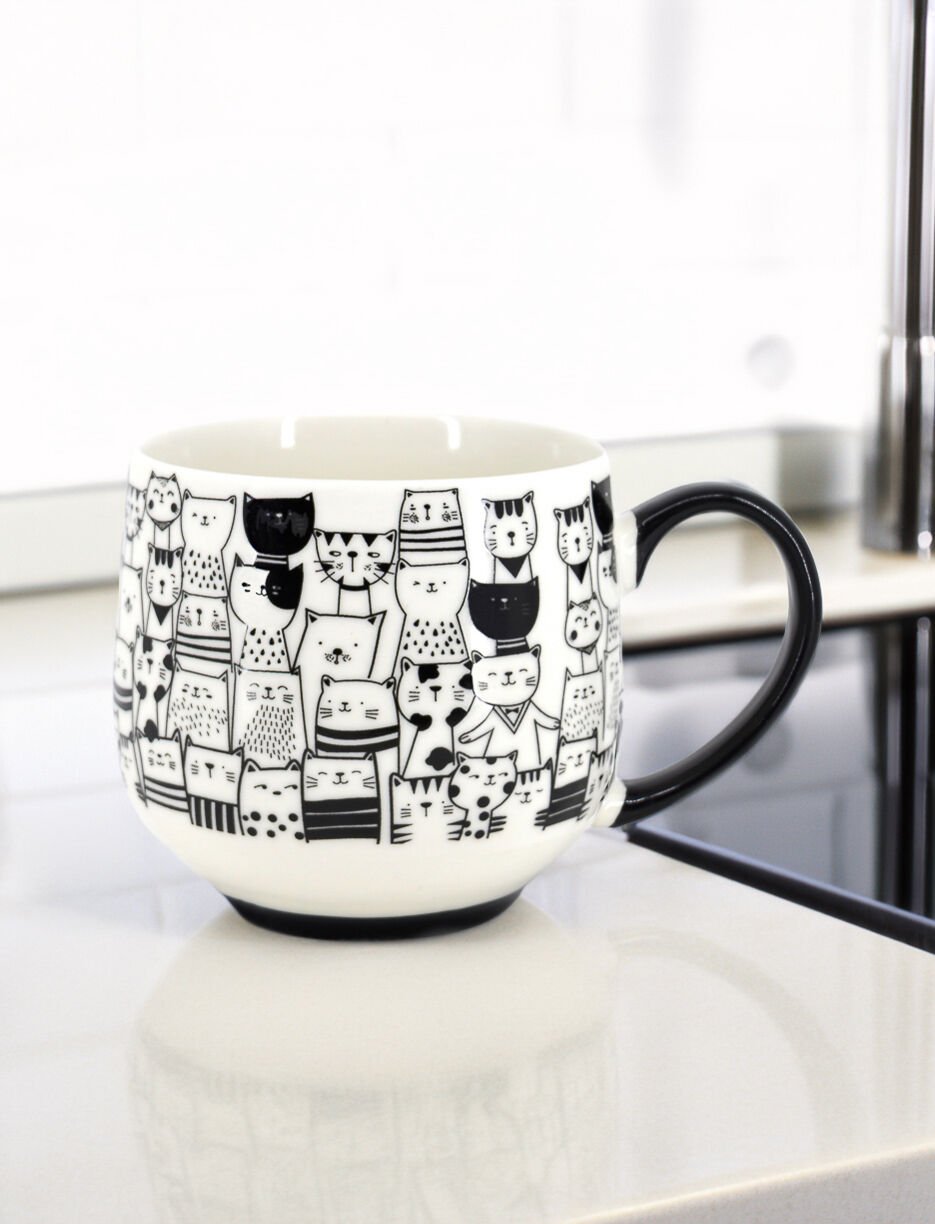 Tasse chats en porcelaine fine