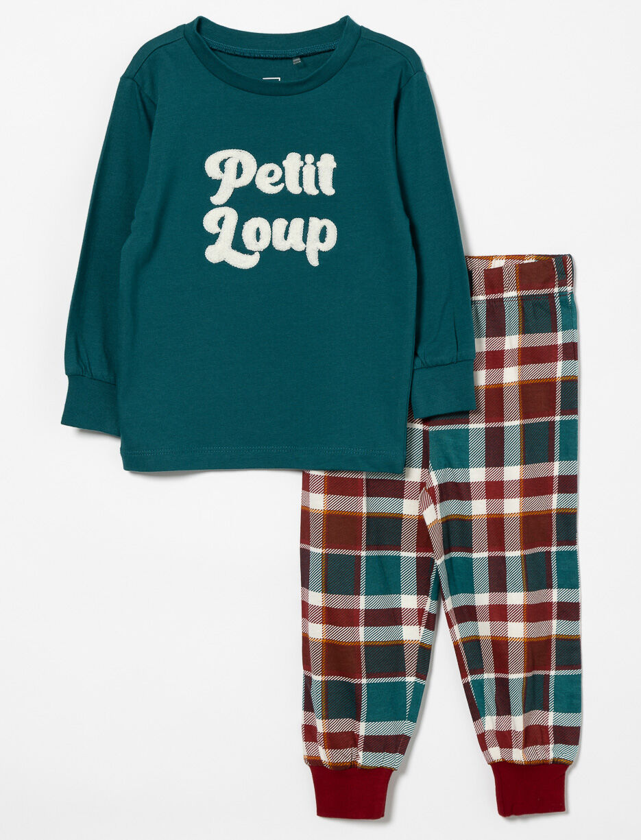 Pyjama 2 pièces à carreaux - bébé garçon