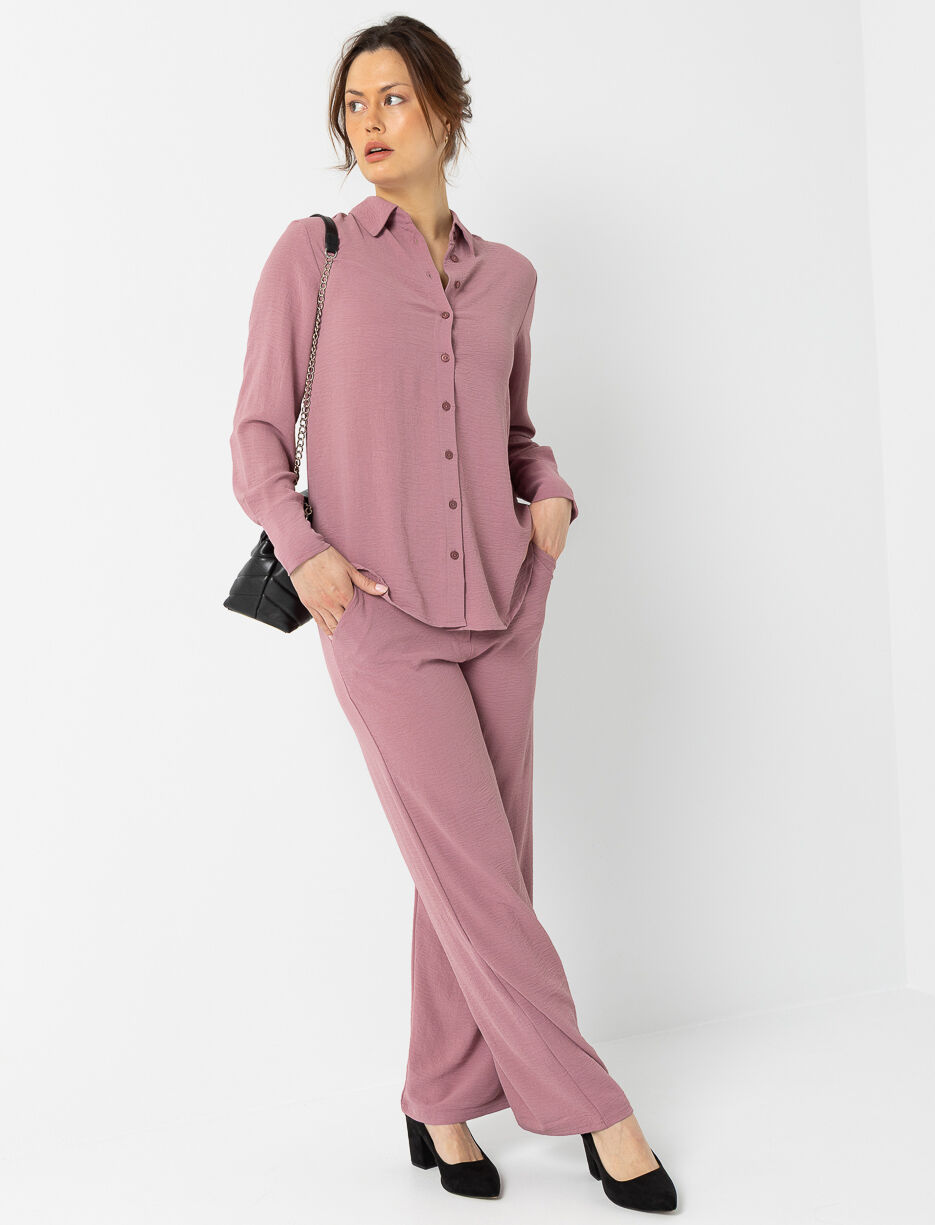 Pantalon uni à jambe large Pantalon uni à jambe large