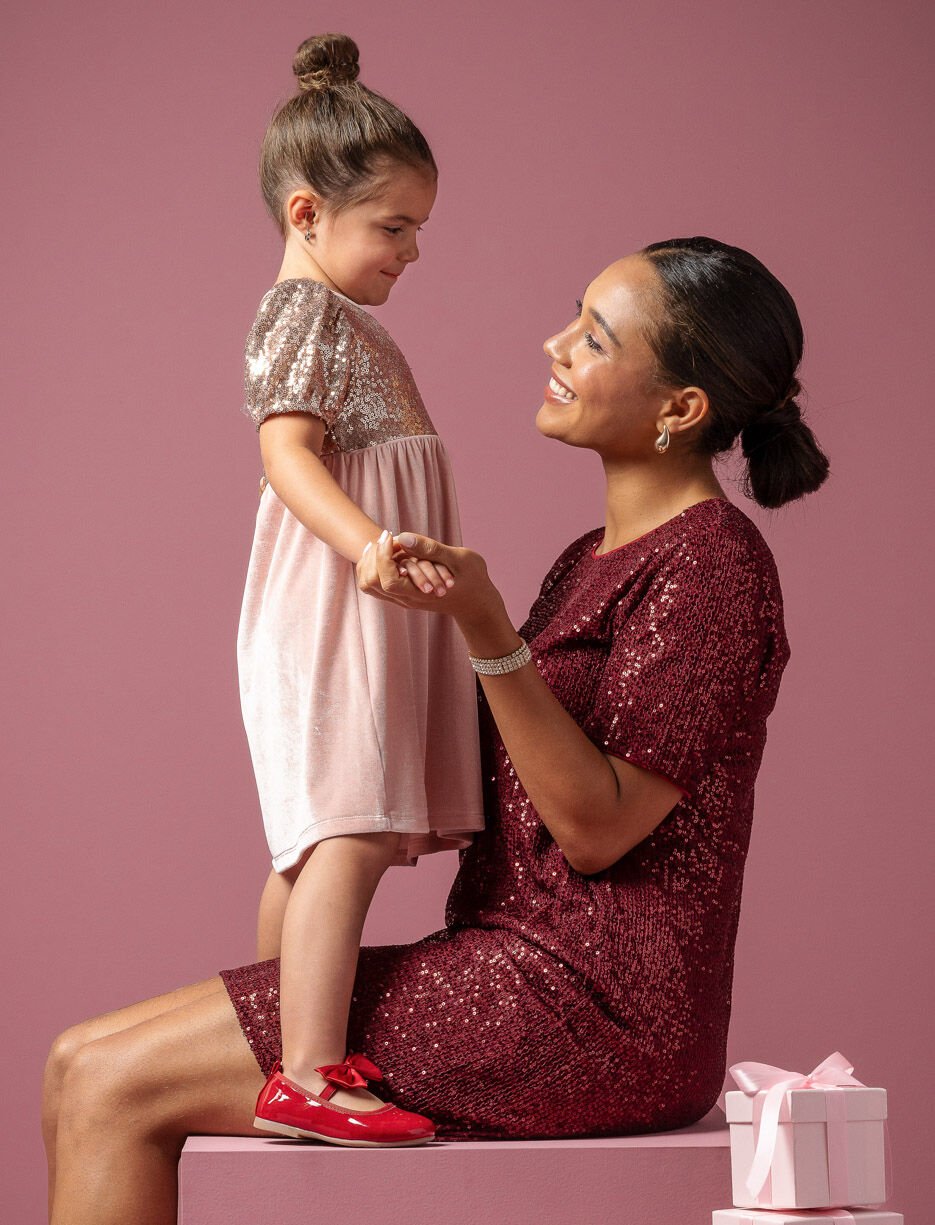 Robe courte &agrave; paillettes