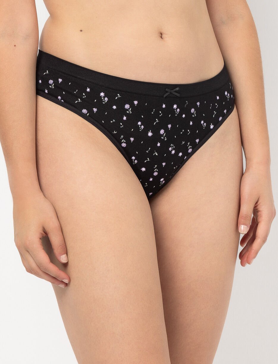 Culotte tanga fleurie sans couture