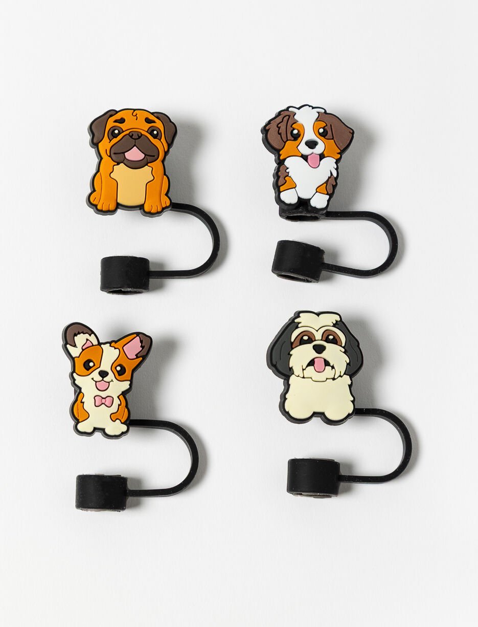 Bouchons décoratifs pour paille - paquet de 4