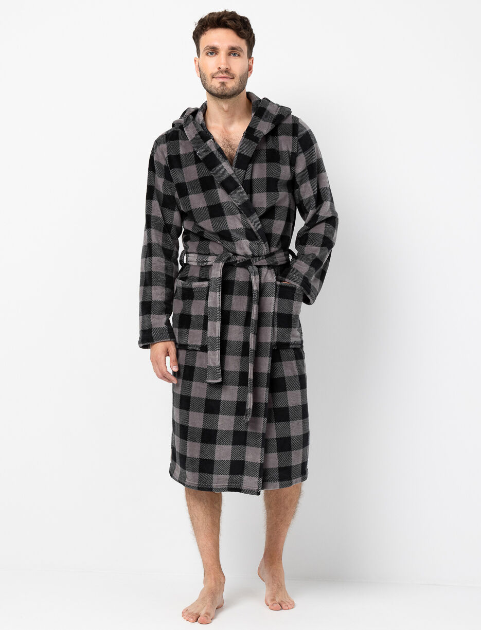 Robe de chambre à carreaux