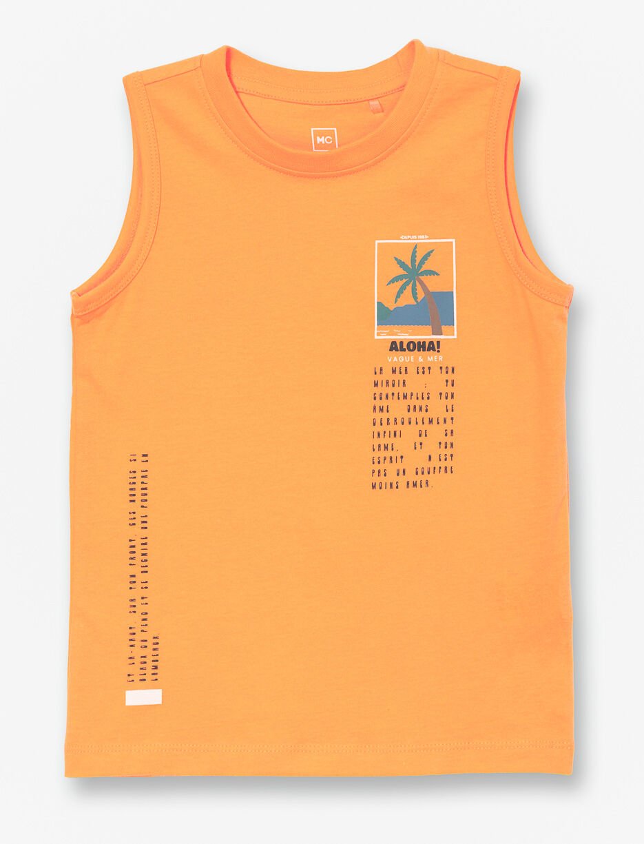 Camisole en coton bio imprimée - petit garçon