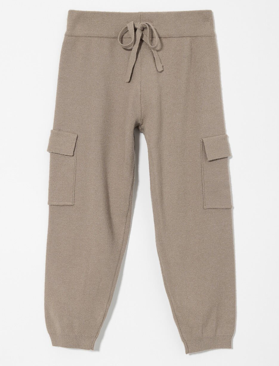 Pantalon jogger cargo en tricot - petite fille