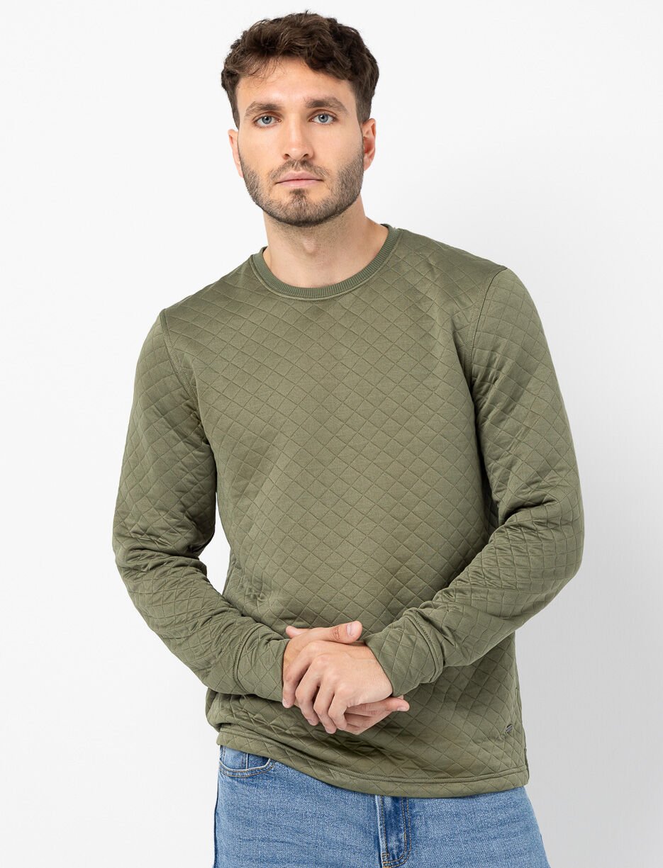 Chandail matelassé à col rond
