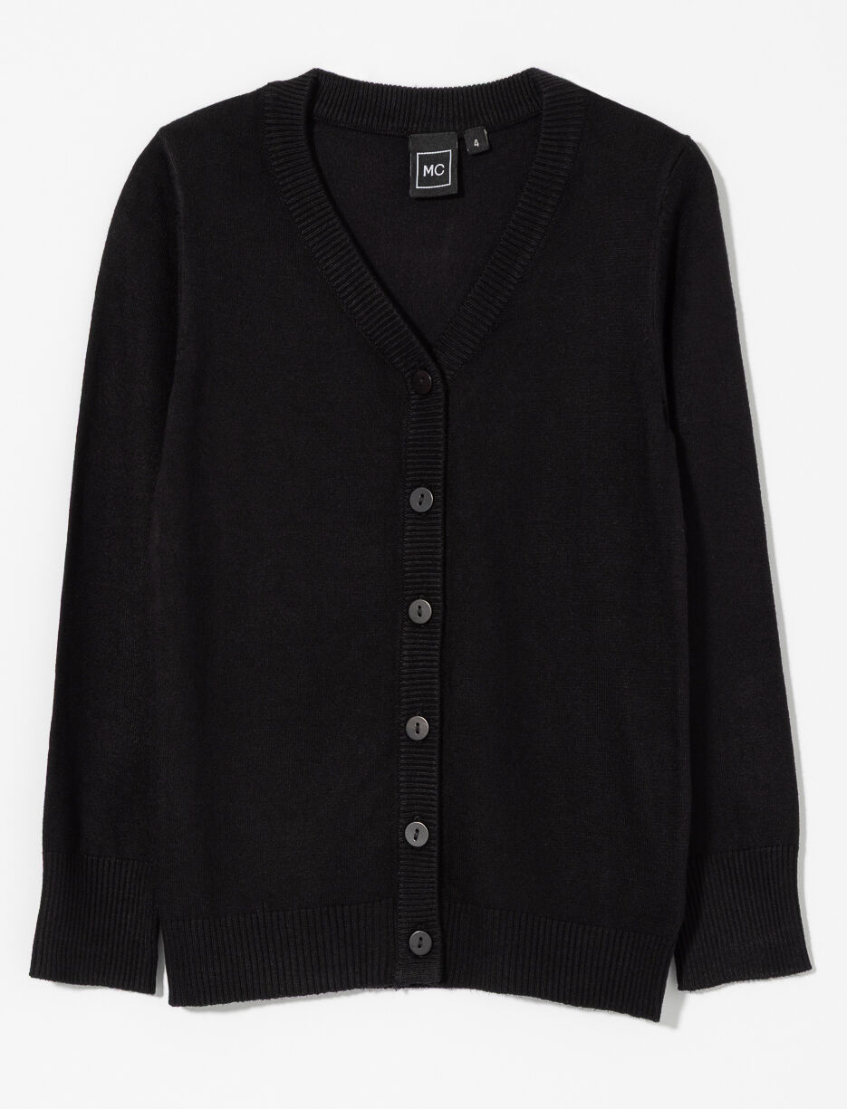 Cardigan à boutons à col en V - petite fille