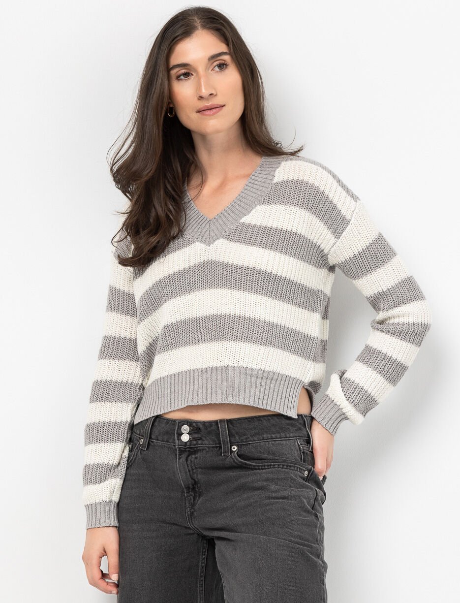 Chandail en tricot à rayures