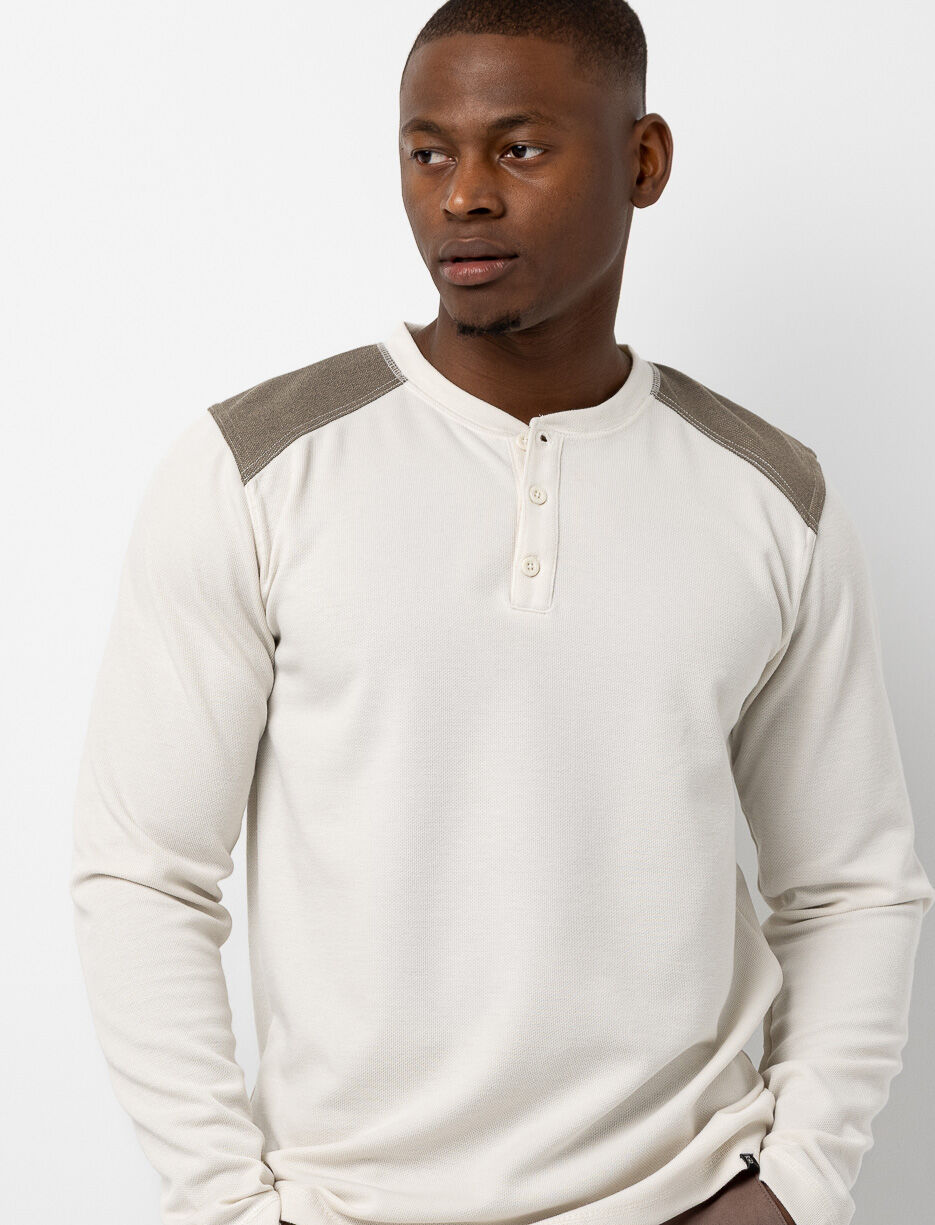 Textured Henley T-shirt