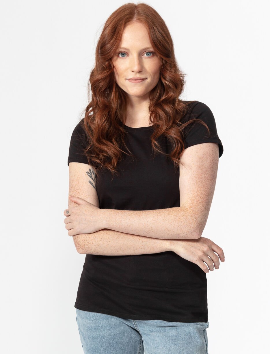 T-shirt à col rond uni