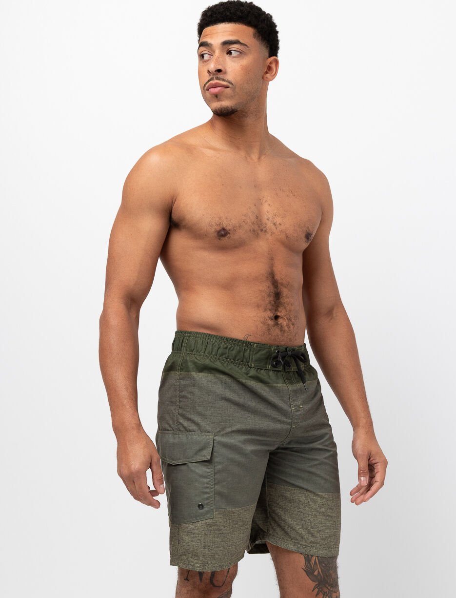 Boardshort imprimé à taille élastique