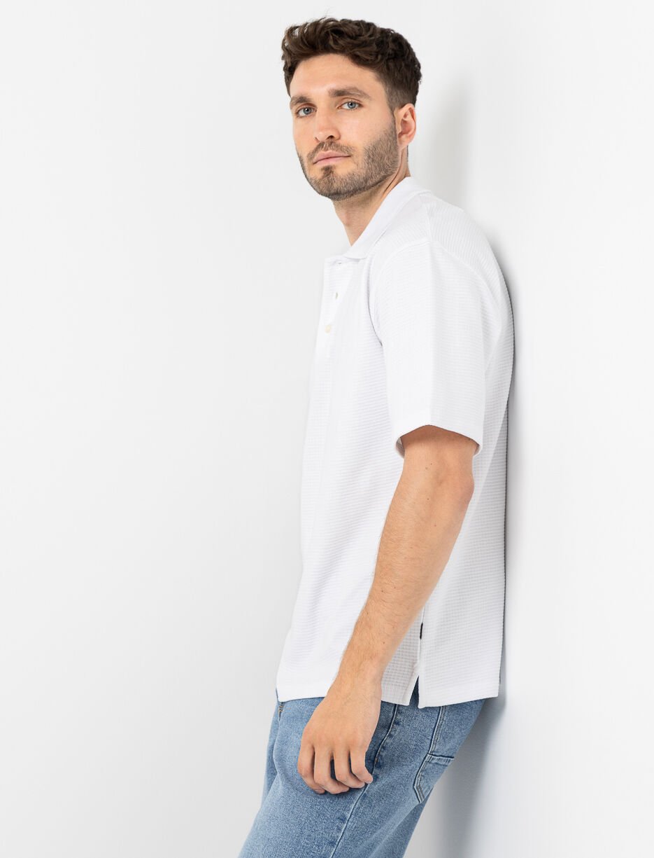 Textured Knit Polo